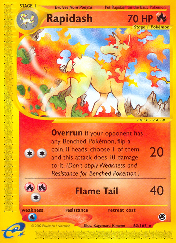 Rapidash (62/165) [Expedition: Base Set] | Mindsight Gaming