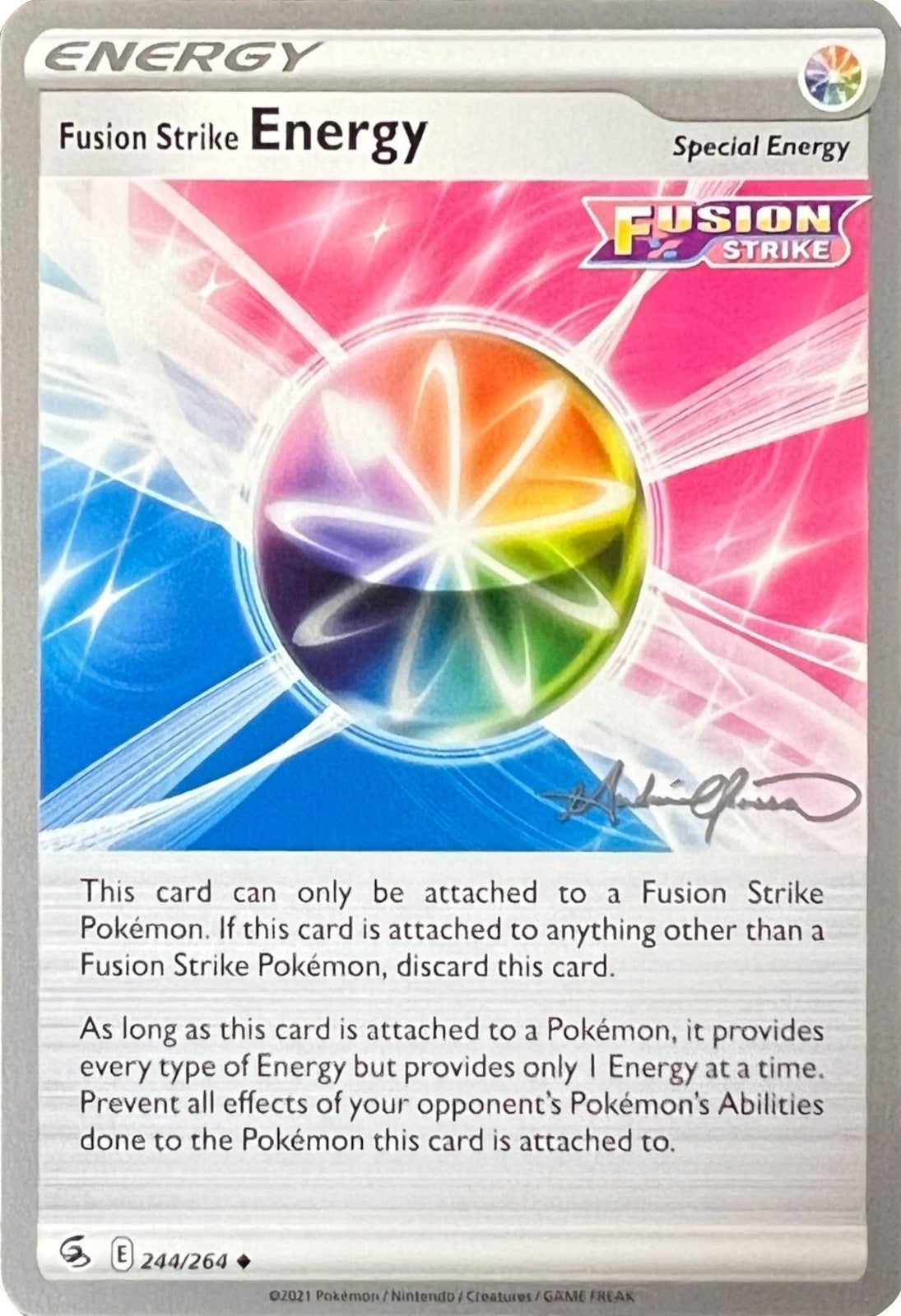 Fusion Strike Energy (244/264) (The Shape of Mew - Andre Chiasson) [World Championships 2022] | Mindsight Gaming