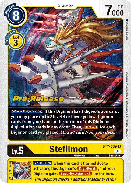 Stefilmon [BT7-039] [Next Adventure Pre-Release Cards] | Mindsight Gaming