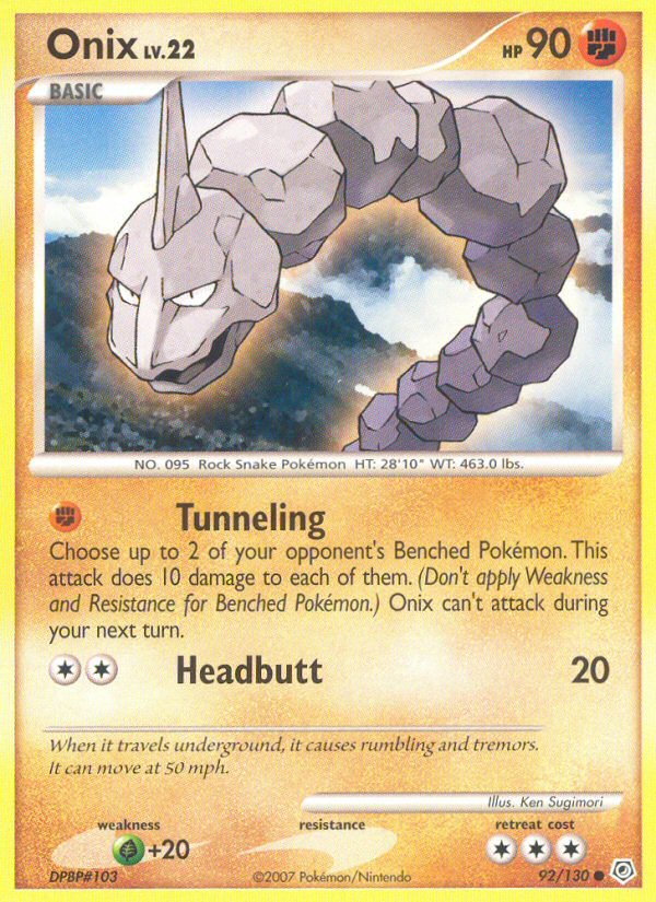 Onix (92/130) [Diamond & Pearl: Base Set] | Mindsight Gaming