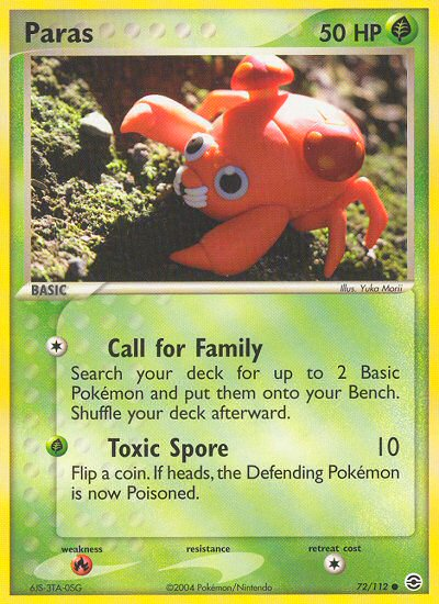 Paras (72/112) [EX: FireRed & LeafGreen] | Mindsight Gaming