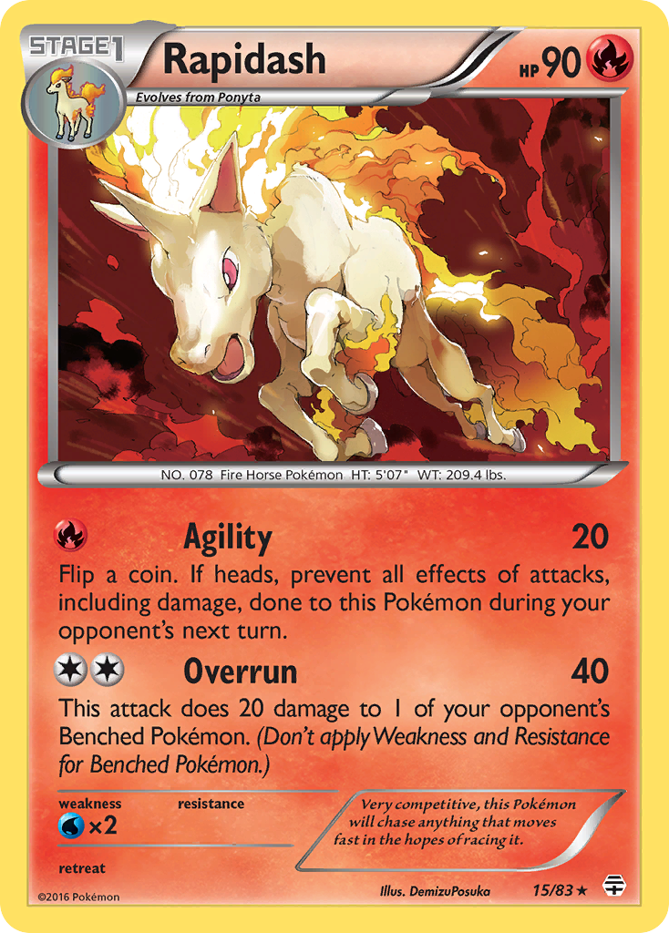 Rapidash (15/83) [XY: Generations] | Mindsight Gaming