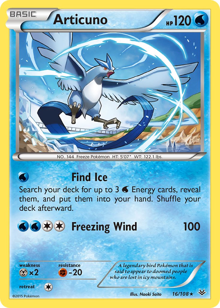 Articuno (16/108) (Theme Deck Exclusive) [XY: Roaring Skies] | Mindsight Gaming