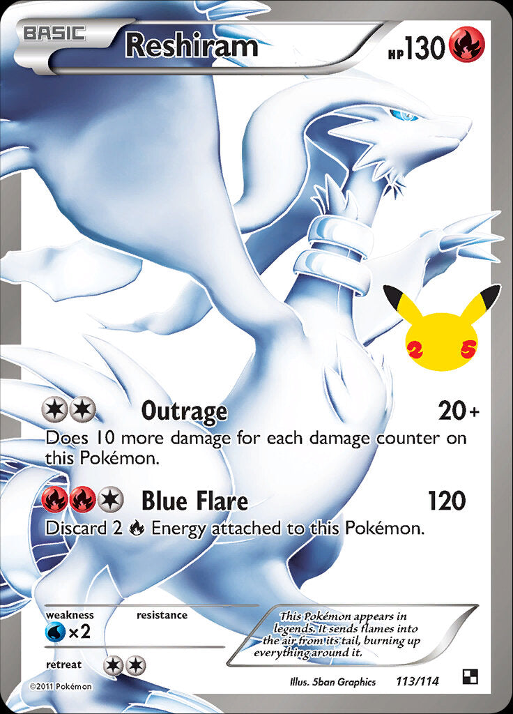 Reshiram (113/114) [Celebrations: 25th Anniversary - Classic Collection] | Mindsight Gaming