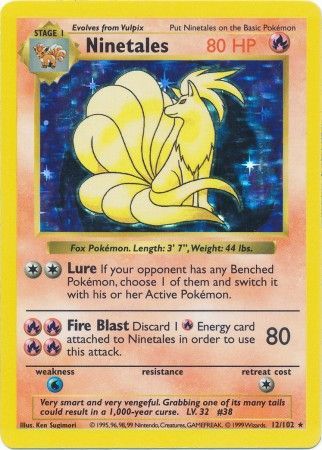 Ninetales (12/102) [Base Set Shadowless Unlimited] | Mindsight Gaming