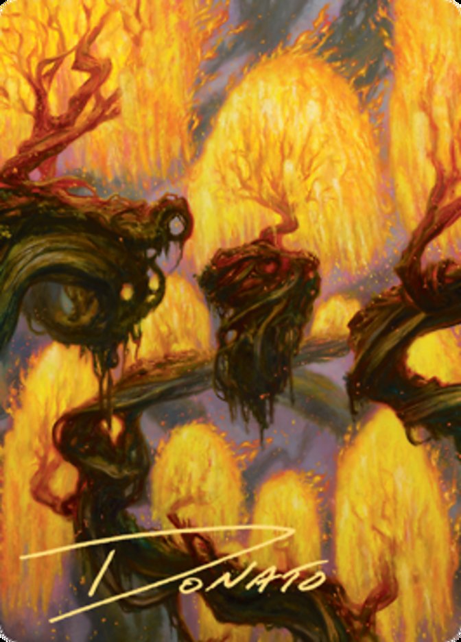 Grove of the Burnwillows Art Card (Gold-Stamped Signature) [Zendikar Rising Art Series] | Mindsight Gaming