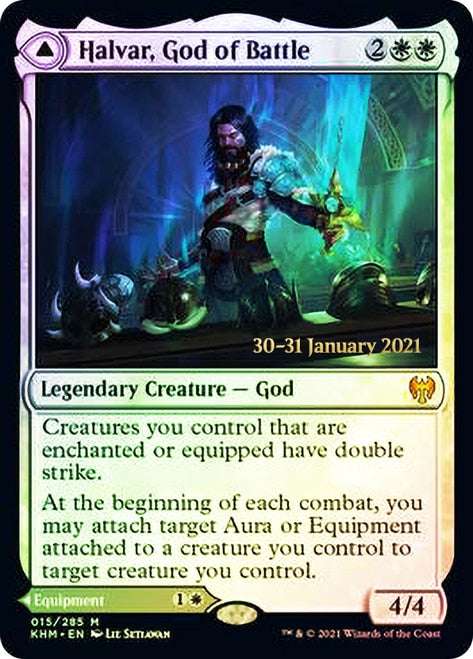 Halvar, God of Battle // Sword of the Realms  [Kaldheim Prerelease Promos] | Mindsight Gaming