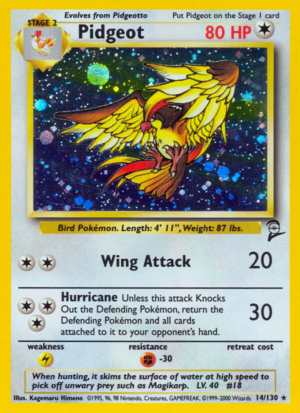 Pidgeot (14/130) [Base Set 2] | Mindsight Gaming