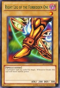 Right Leg of the Forbidden One (Green) [DL11-EN002] Rare | Mindsight Gaming