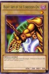 Right Arm of the Forbidden One (Green) [DL11-EN004] Rare | Mindsight Gaming