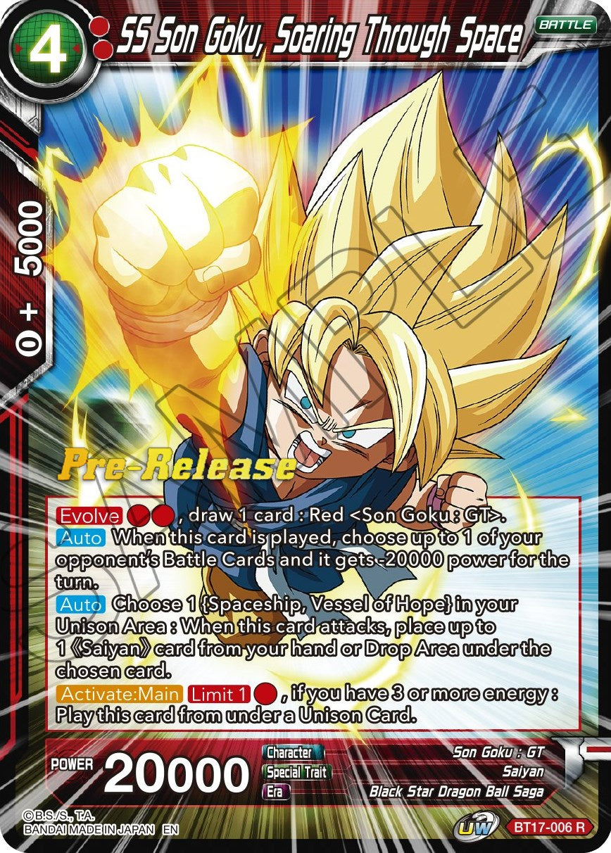 SS Son Goku, Soaring Through Space (BT17-006) [Ultimate Squad Prerelease Promos] | Mindsight Gaming