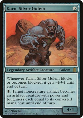 Karn, Silver Golem (Commander's Arsenal) [Commander's Arsenal Oversized] | Mindsight Gaming