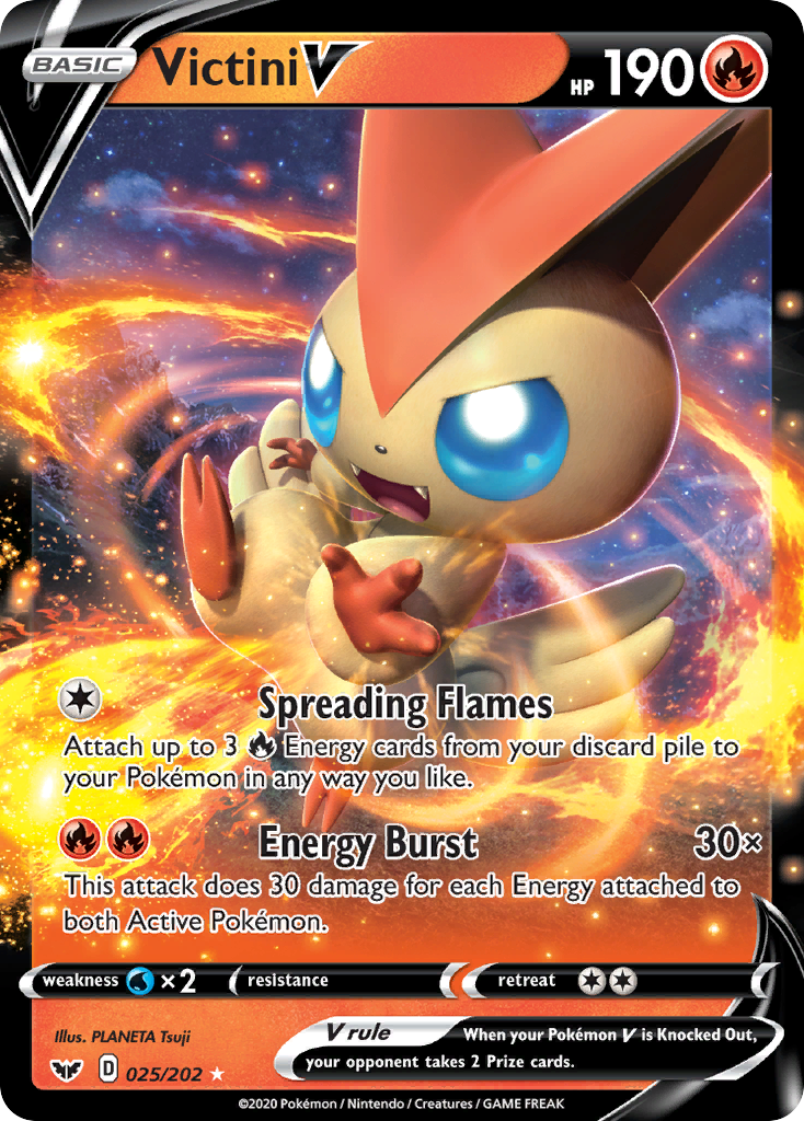 Victini V (025/202) [Sword & Shield: Base Set] | Mindsight Gaming