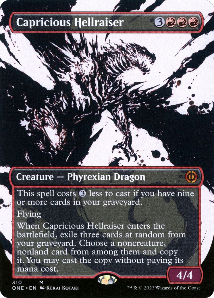 Capricious Hellraiser (Borderless Ichor) [Phyrexia: All Will Be One] | Mindsight Gaming