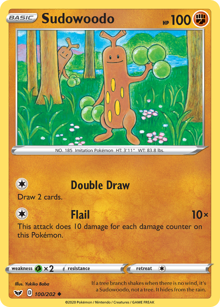 Sudowoodo (100/202) [Sword & Shield: Base Set] | Mindsight Gaming