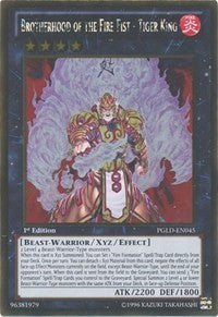 Brotherhood of the Fire Fist - Tiger King [PGLD-EN045] Gold Rare | Mindsight Gaming