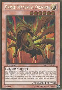 Prime Material Dragon [PGLD-EN065] Gold Rare | Mindsight Gaming