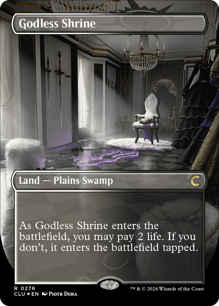 Godless Shrine (Borderless) [Ravnica: Clue Edition] | Mindsight Gaming