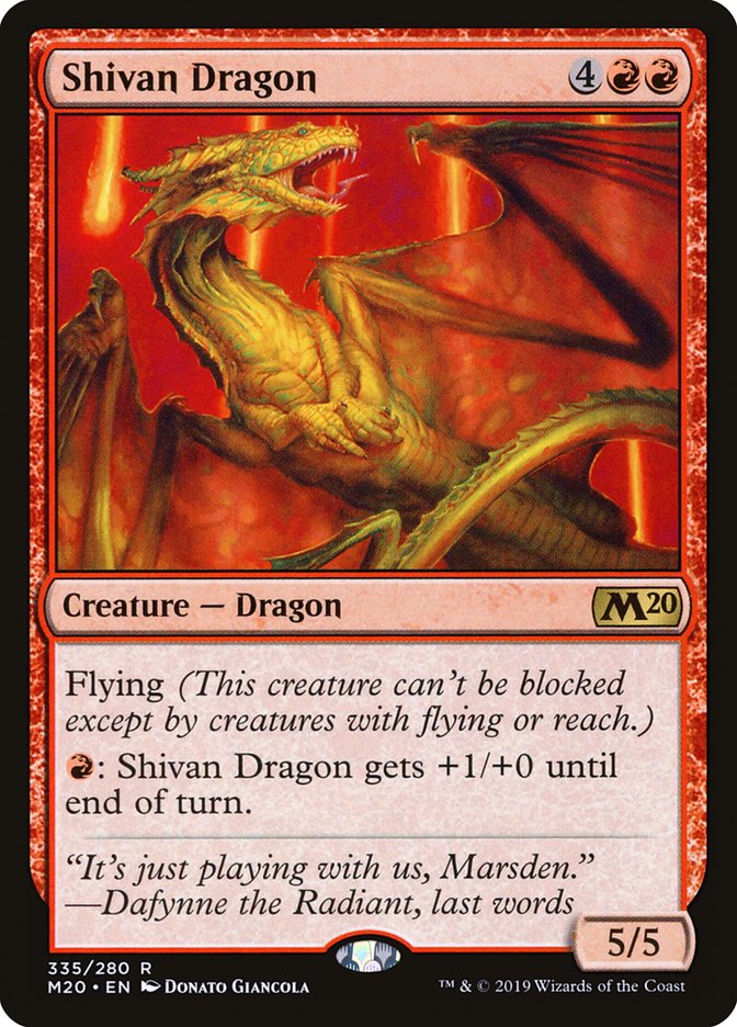 Shivan Dragon [Core Set 2020] | Mindsight Gaming