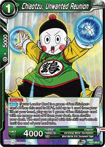 Chiaotzu, Unwanted Reunion (EB1-28) [Battle Evolution Booster] | Mindsight Gaming