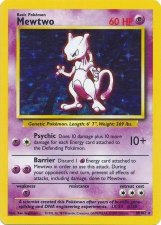 Mewtwo (10/102) [Base Set Unlimited] | Mindsight Gaming