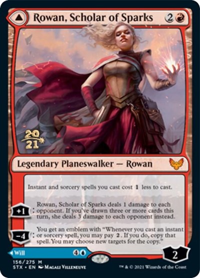 Rowan, Scholar of Sparks // Will, Scholar of Frost [Strixhaven: School of Mages Prerelease Promos] | Mindsight Gaming