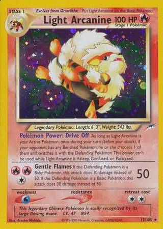 Light Arcanine (12/105) [Neo Destiny Unlimited] | Mindsight Gaming