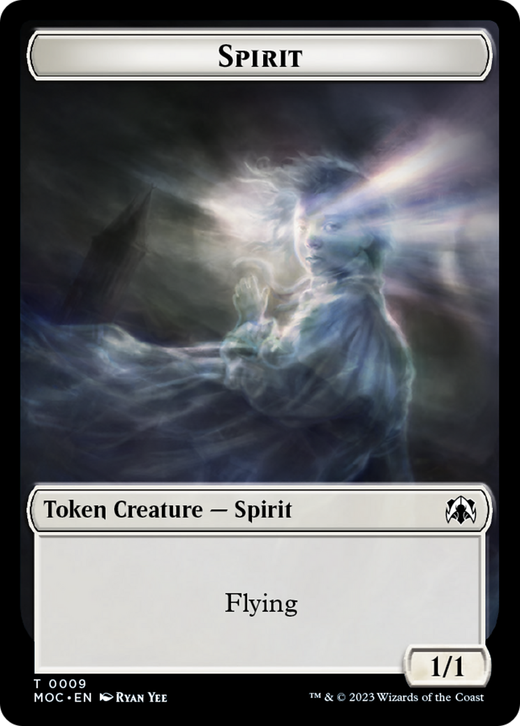 Spirit (9) // Spirit (13) Double-Sided Token [March of the Machine Commander Tokens] | Mindsight Gaming