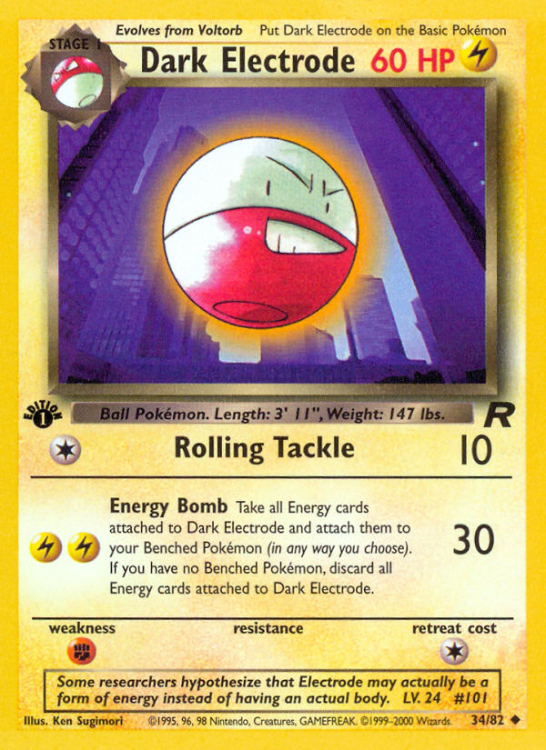 Dark Electrode (34/82) [Team Rocket 1st Edition] | Mindsight Gaming