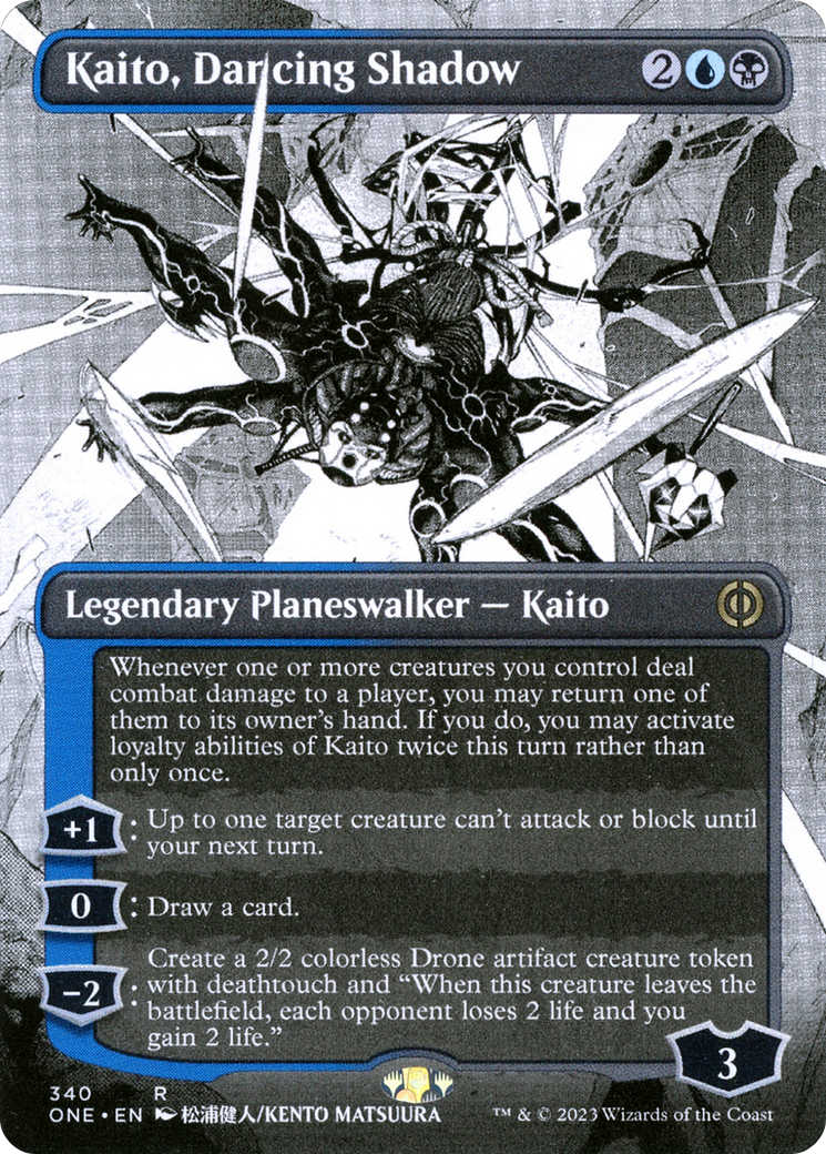 Kaito, Dancing Shadow (Borderless Manga) [Phyrexia: All Will Be One] | Mindsight Gaming