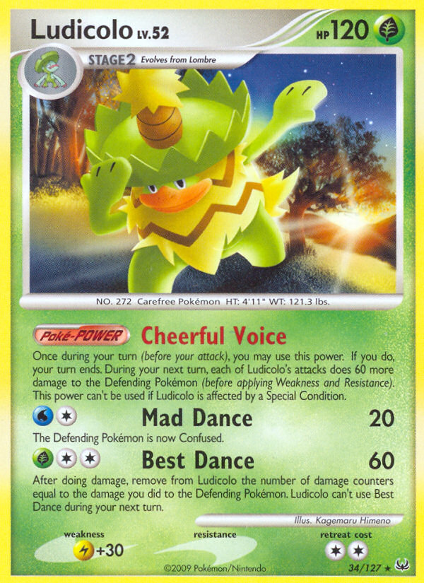 Ludicolo (34/127) [Platinum: Base Set] | Mindsight Gaming