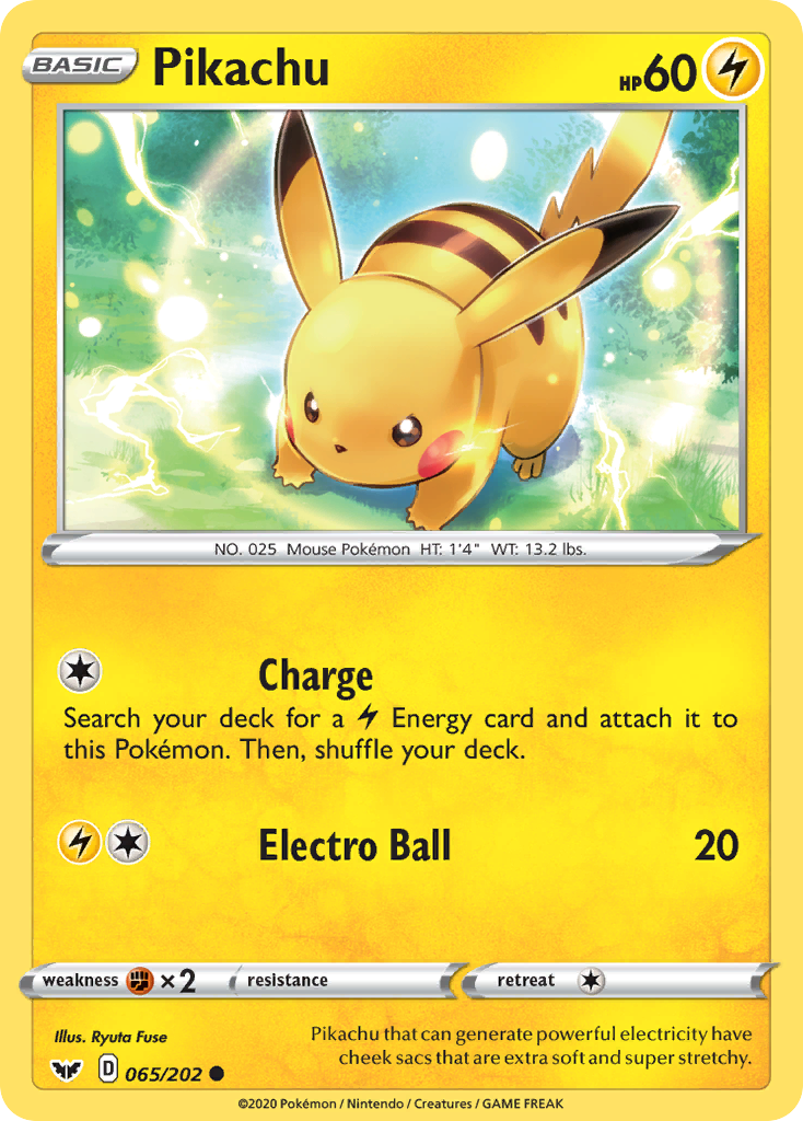 Pikachu (065/202) [Sword & Shield: Base Set] | Mindsight Gaming