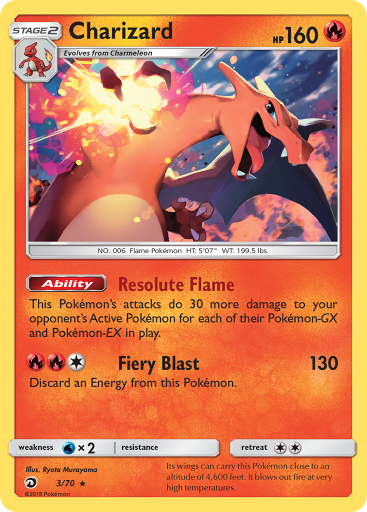 Charizard (3/70) [Sun & Moon: Dragon Majesty] | Mindsight Gaming