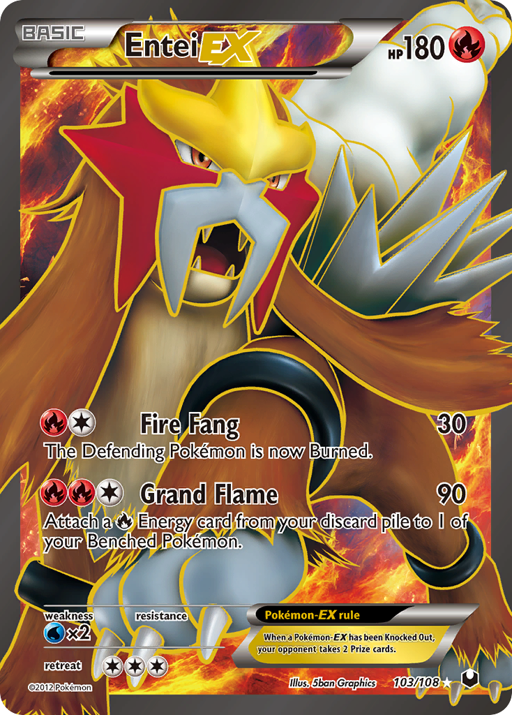 Entei EX (103/108) [Black & White: Dark Explorers] | Mindsight Gaming