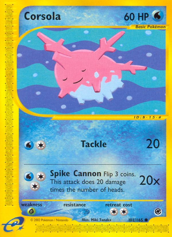 Corsola (102/165) [Expedition: Base Set] | Mindsight Gaming