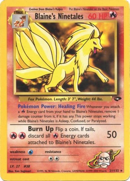 Blaine's Ninetales (21/132) [Gym Challenge Unlimited] | Mindsight Gaming