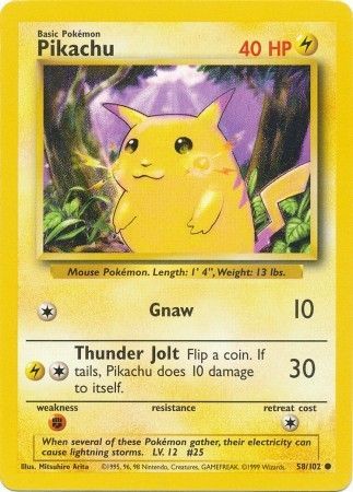 Pikachu (58/102) [Base Set Unlimited] | Mindsight Gaming