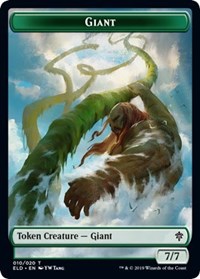 Giant // Food (18) Double-sided Token [Throne of Eldraine Tokens] | Mindsight Gaming