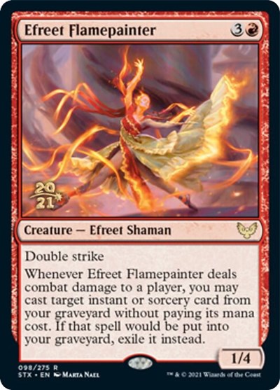 Efreet Flamepainter [Strixhaven: School of Mages Prerelease Promos] | Mindsight Gaming