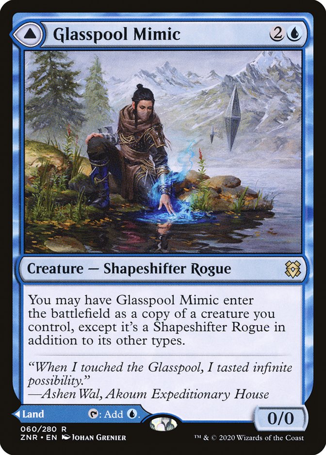 Glasspool Mimic // Glasspool Shore [Zendikar Rising] | Mindsight Gaming