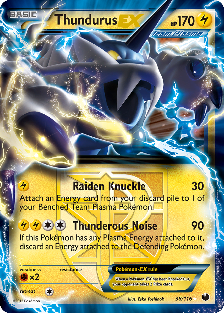 Thundurus EX (38/116) [Black & White: Plasma Freeze] | Mindsight Gaming