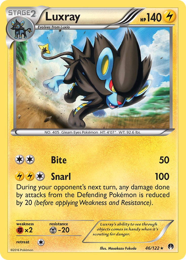 Luxray (46/122) (Cracked Ice Holo) [XY: BREAKpoint] | Mindsight Gaming