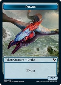 Drake // Insect (018) Double-sided Token [Commander 2020 Tokens] | Mindsight Gaming