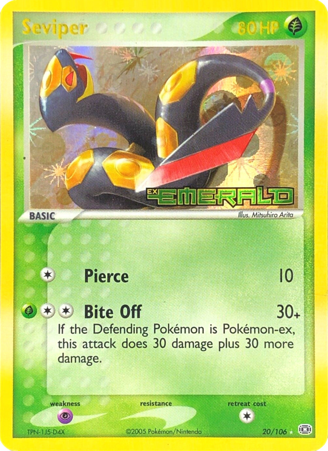 Seviper (20/106) (Stamped) [EX: Emerald] | Mindsight Gaming