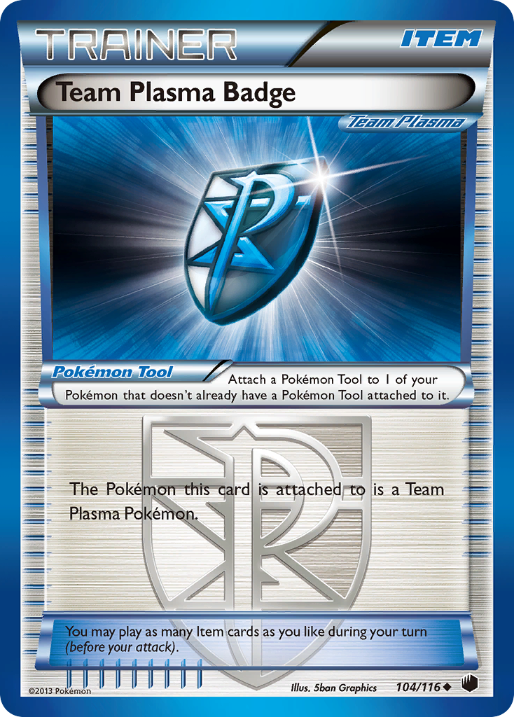 Team Plasma Badge (104/116) [Black & White: Plasma Freeze] | Mindsight Gaming