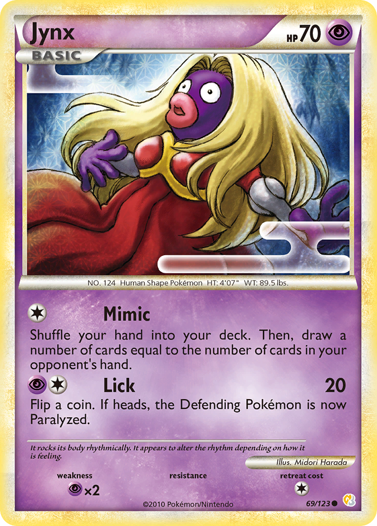 Jynx (69/123) [HeartGold & SoulSilver: Base Set] | Mindsight Gaming