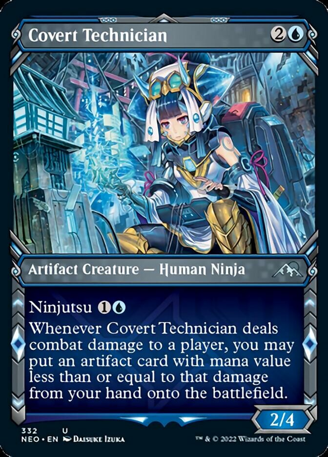 Covert Technician (Showcase Ninja) [Kamigawa: Neon Dynasty] | Mindsight Gaming