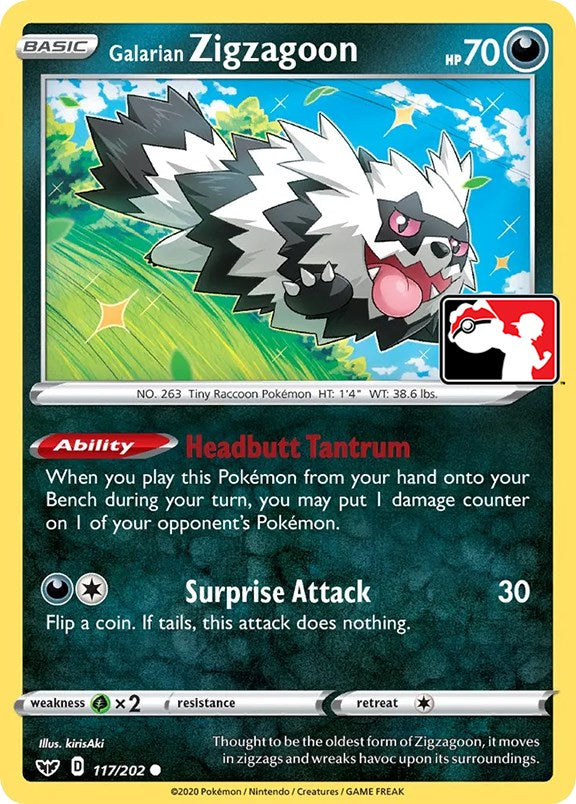 Galarian Zigzagoon (117/202) [Prize Pack Series One] | Mindsight Gaming