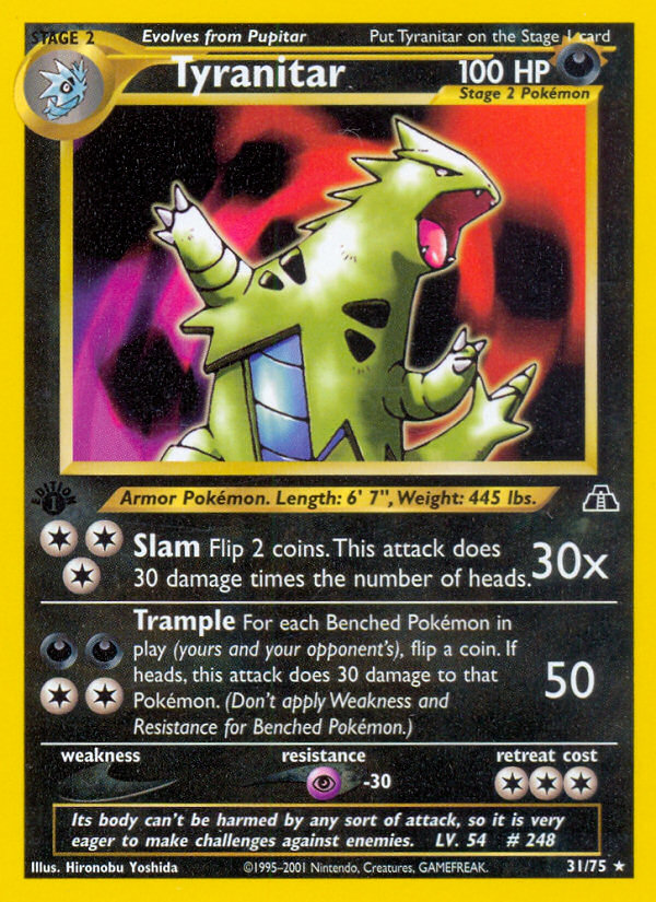 Tyranitar (31/75) [Neo Discovery 1st Edition] | Mindsight Gaming