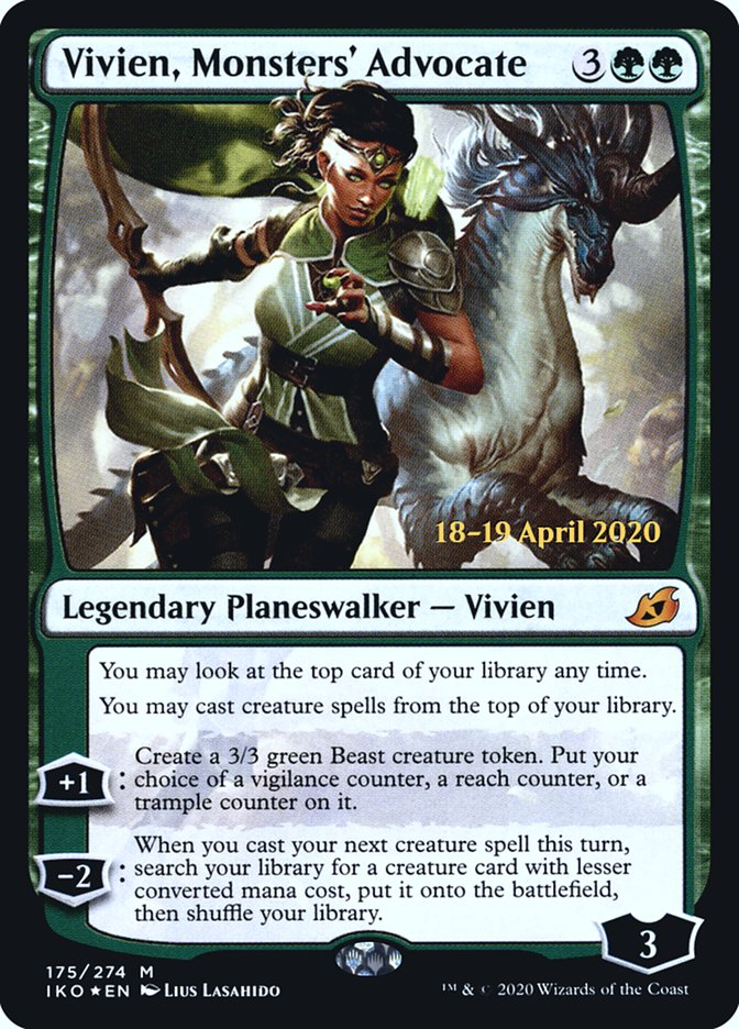 Vivien, Monsters' Advocate  [Ikoria: Lair of Behemoths Prerelease Promos] | Mindsight Gaming